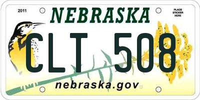 NE license plate CLT508