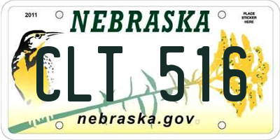 NE license plate CLT516