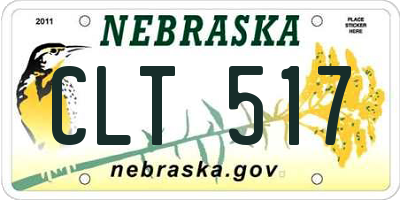 NE license plate CLT517