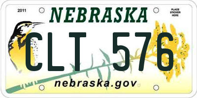 NE license plate CLT576