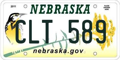 NE license plate CLT589