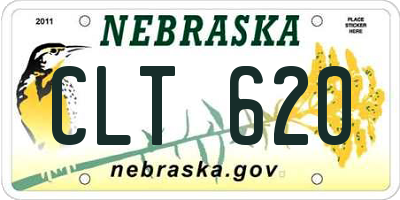 NE license plate CLT620