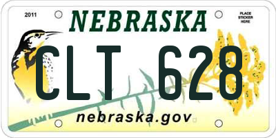 NE license plate CLT628