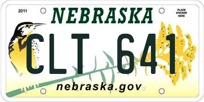 NE license plate CLT641