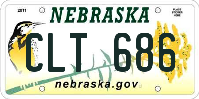 NE license plate CLT686