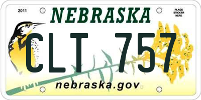 NE license plate CLT757