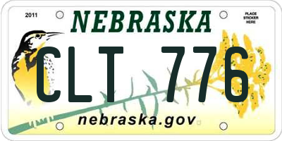 NE license plate CLT776