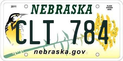 NE license plate CLT784