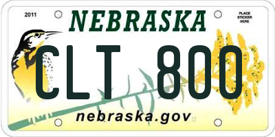 NE license plate CLT800