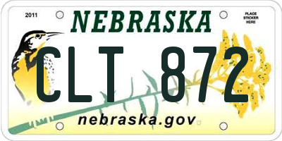 NE license plate CLT872