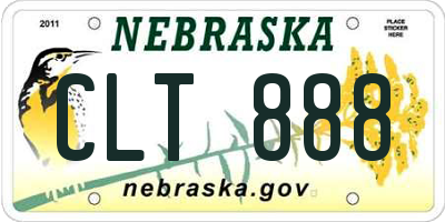 NE license plate CLT888