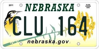 NE license plate CLU164