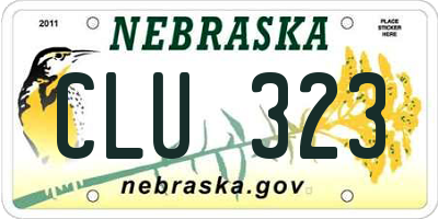 NE license plate CLU323