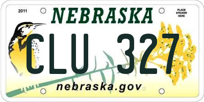 NE license plate CLU327