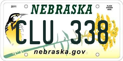 NE license plate CLU338
