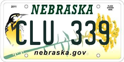 NE license plate CLU339
