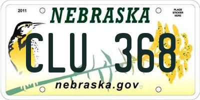 NE license plate CLU368