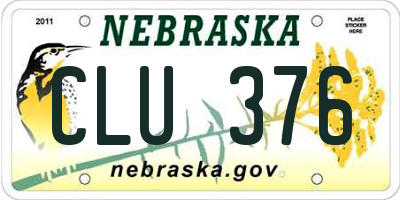 NE license plate CLU376