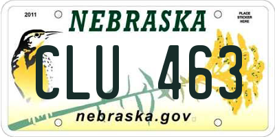 NE license plate CLU463