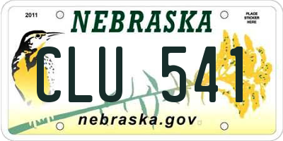 NE license plate CLU541