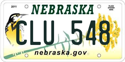 NE license plate CLU548