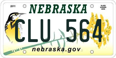 NE license plate CLU564