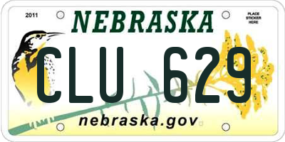NE license plate CLU629
