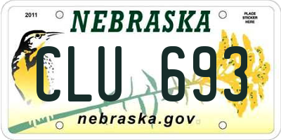 NE license plate CLU693