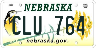 NE license plate CLU764