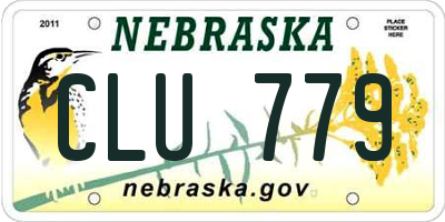 NE license plate CLU779
