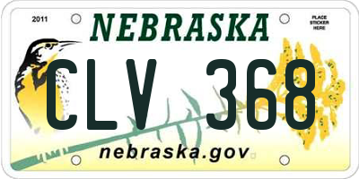 NE license plate CLV368