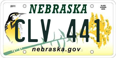 NE license plate CLV441