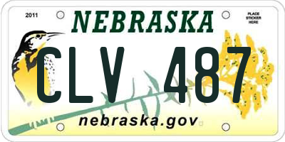 NE license plate CLV487