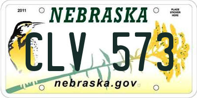 NE license plate CLV573