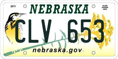 NE license plate CLV653