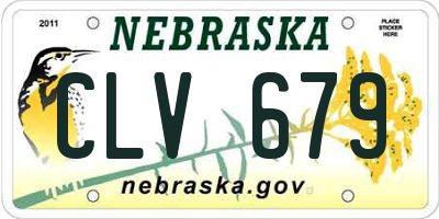 NE license plate CLV679