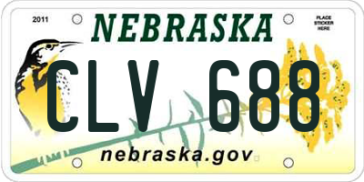 NE license plate CLV688