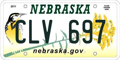 NE license plate CLV697