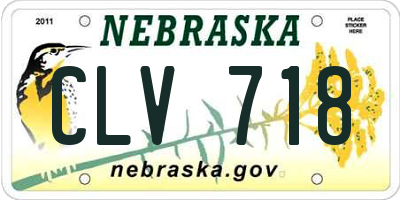 NE license plate CLV718