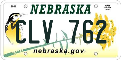 NE license plate CLV762