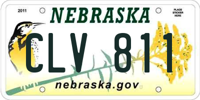 NE license plate CLV811