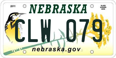 NE license plate CLW079