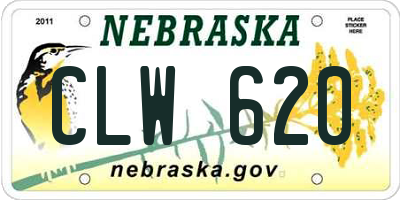 NE license plate CLW620