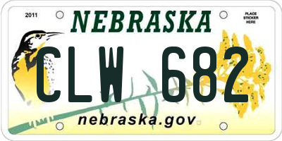 NE license plate CLW682