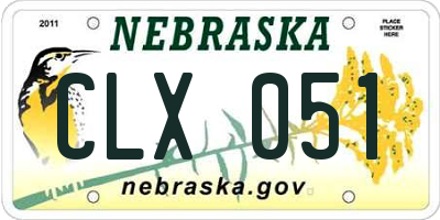 NE license plate CLX051