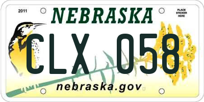 NE license plate CLX058