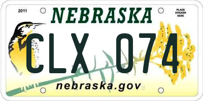 NE license plate CLX074