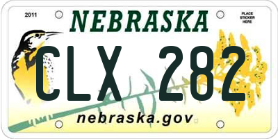 NE license plate CLX282