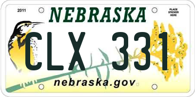 NE license plate CLX331