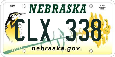 NE license plate CLX338